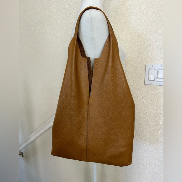 Handbags - Brown Handmade Soft Leather Tote Bag with a baby bag